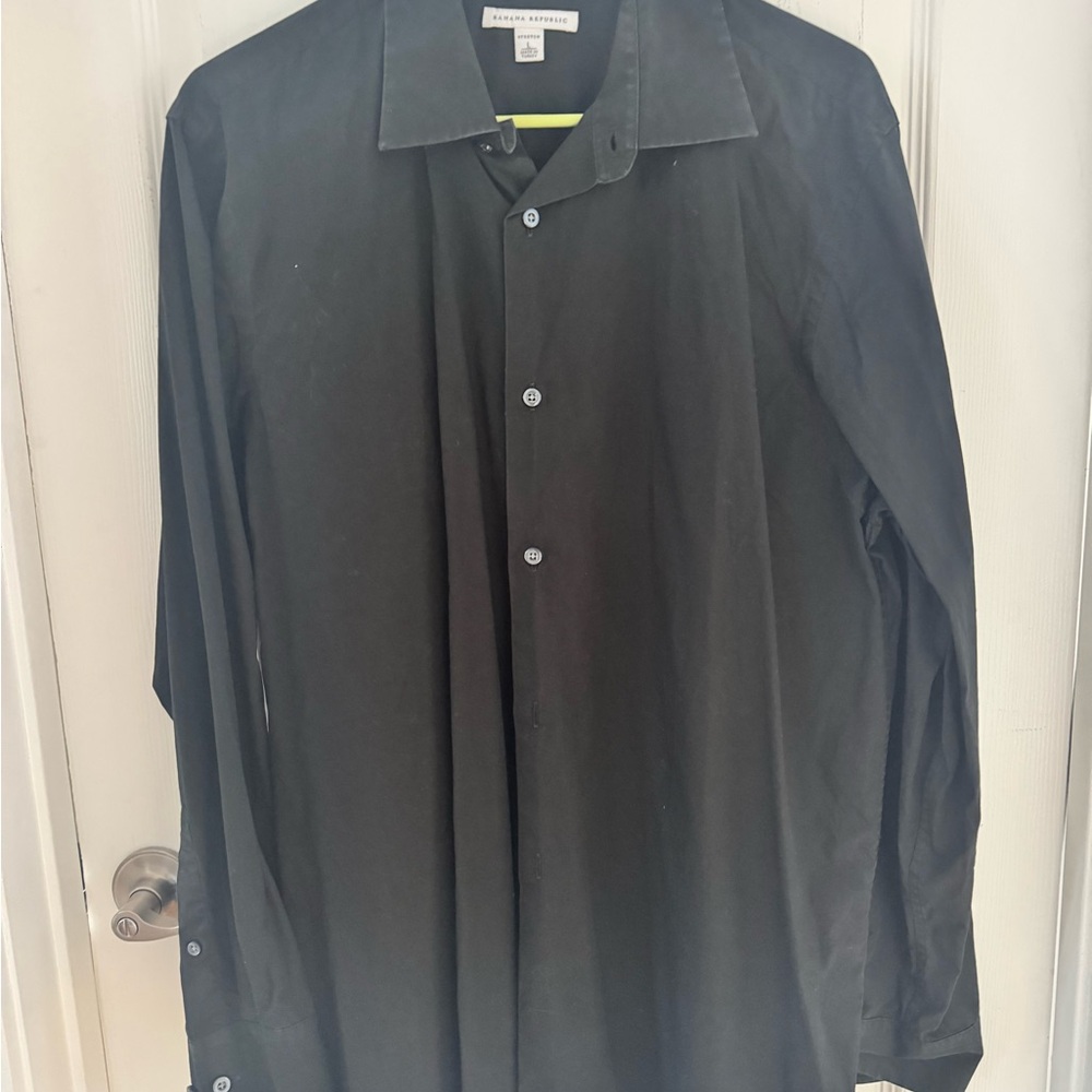 Banana Republic Black Dress Shirt Classic Style